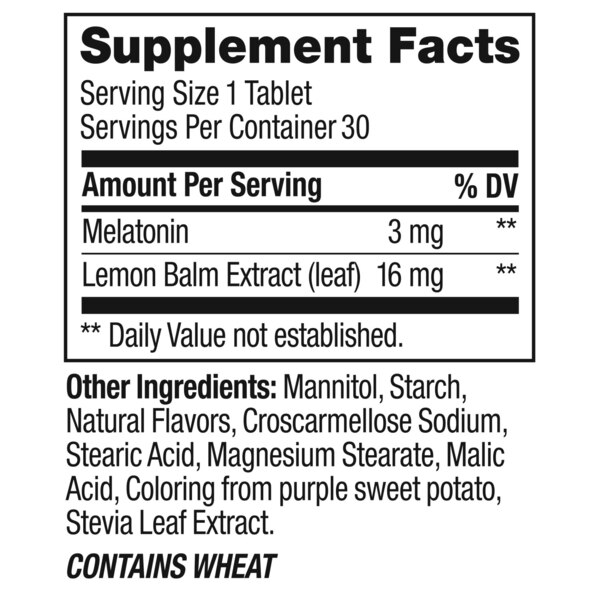 OLLY Sleep Fast Dissolve Tablets, 3mg Melatonin, Vegan, Strawberry, 30 CT