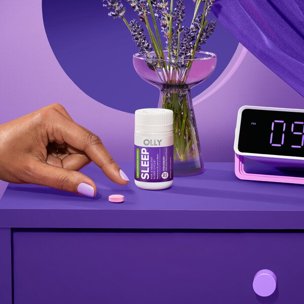 OLLY Sleep Fast Dissolve Tablets, 3mg Melatonin, Vegan, Strawberry, 30 CT