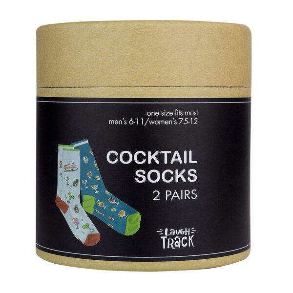 Laugh Track Cocktail Socks, 2 Pairs