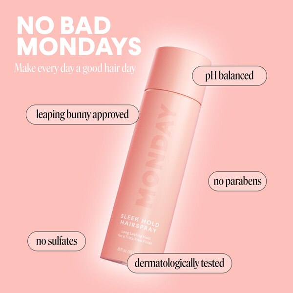 MONDAY Sleek Hold Hairspray, 10 OZ