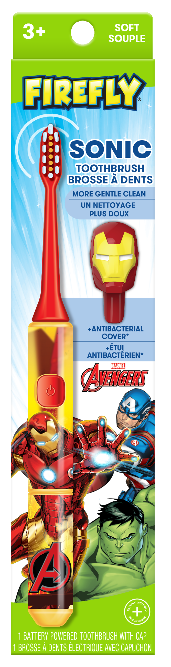 Firefly Sonic Kids Avengers Power Toothbrush