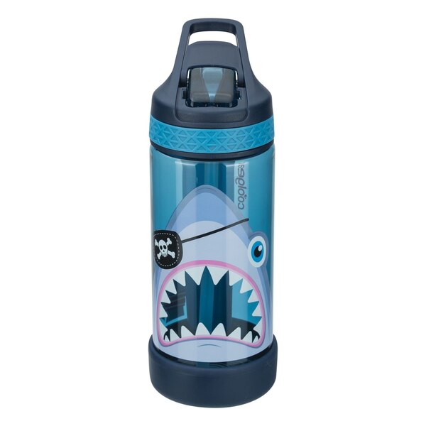 Cool Gear Pirate Shark Sipper System Water Bottle, Assorted Designs, 16 oz