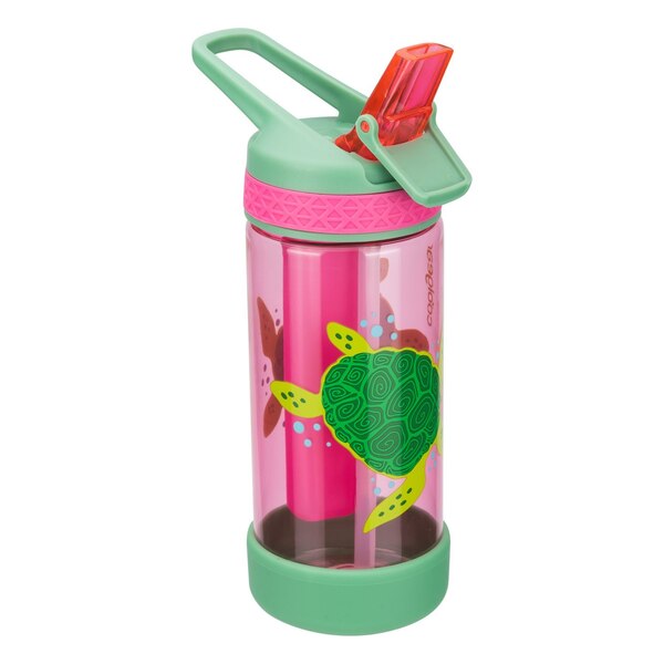Cool Gear Turtles Sipper System Water Bottle, Assorted Colors, 16 oz
