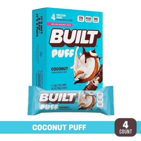 Built, Coconut Puffs, 4 ct, 1.41 oz
