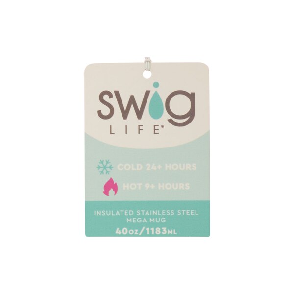 Swig Life Insulated Stainless Steel Mega Mug, Pink Colorblock, 40 oz