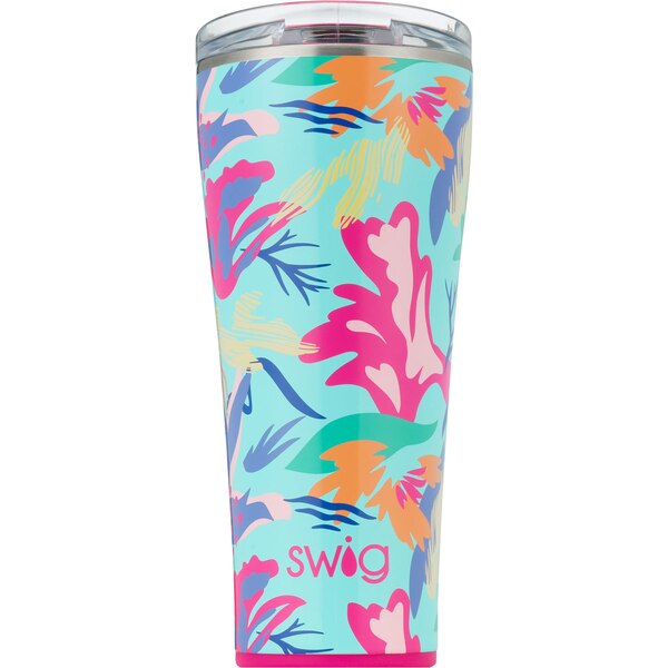 Swig Life Insulated Stainless Steel Tumbler, Floral, 32 oz