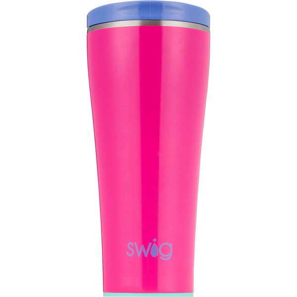 Swig Life Insulated Stainless Steel Tumbler, Pink Colorblock, 32 oz