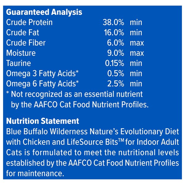 Blue Wilderness Nature's Evolutionary Diet Adult Dry Cat Food, Chicken, 2 lb