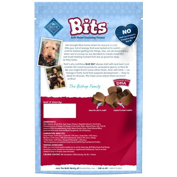 Blue Buffalo BLUE Bits Natural Soft-Moist Training Dog Treats