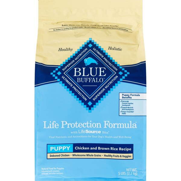 BLUE Buffalo Dry Puppy Food, Chicken & Brown Rice, 5 lb