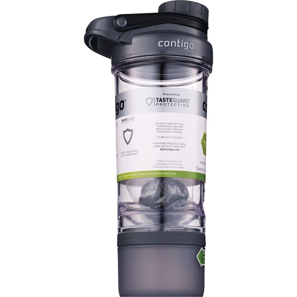Contigo Shake 'N Go, Clear With Black, 22 OZ Bottle