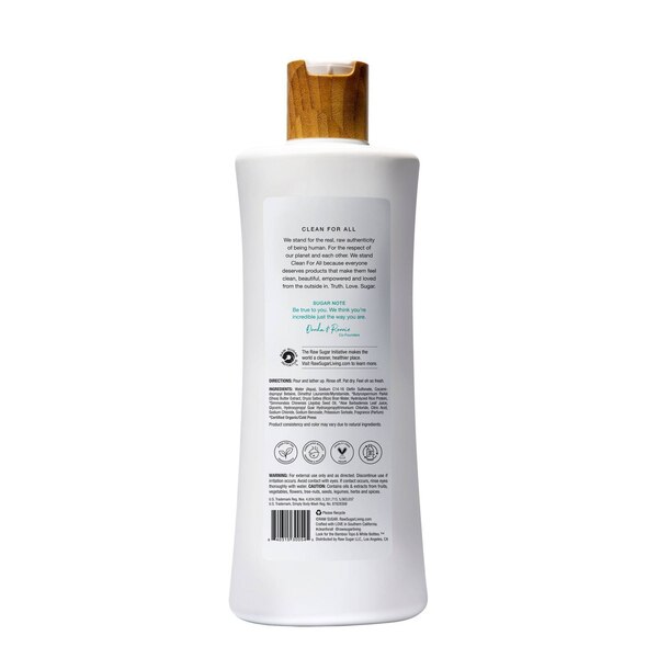 Raw Sugar Simply Body Wash, Shea + Rice Flower, 25 OZ