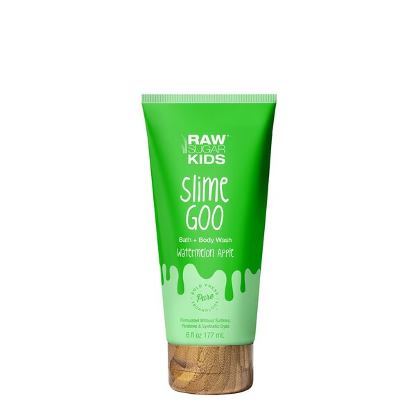 Raw Sugar Kids Slime Goo Bath and Body Wash, Watermelon Apple, 6 OZ