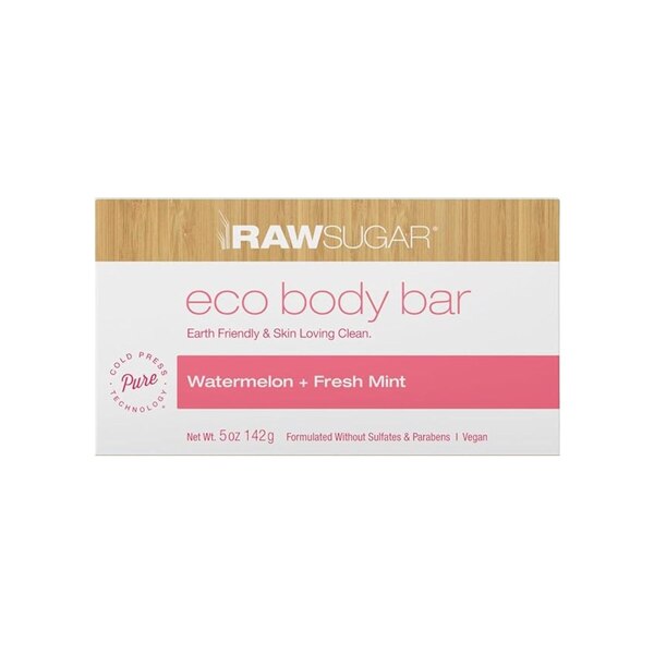 Raw Sugar Eco Bar Soap, Watermelon + Fresh Mint, 5 OZ