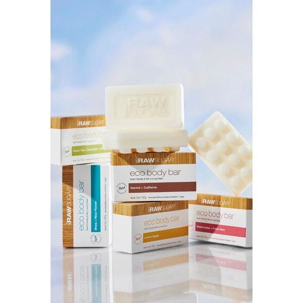 Raw Sugar Eco Bar Soap, Watermelon + Fresh Mint, 5 OZ