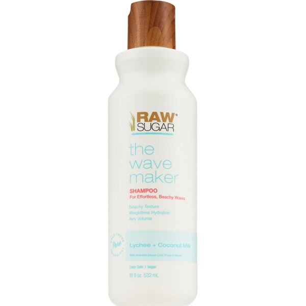 Raw Sugar The Wave Maker Shampoo, Lychee + Coconut Milk, 18 OZ