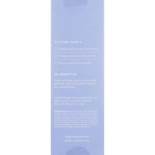 Billie V Smooth Cleansing & Shaving Gel, 6.5 OZ