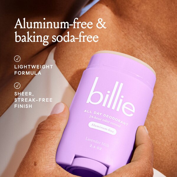 Billie All-Day Deodorant, Lavendar Milk, 2.6 OZ