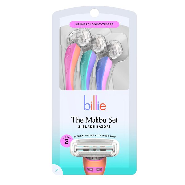 Billie The Malibu Set Disposable Razor, 3 CT