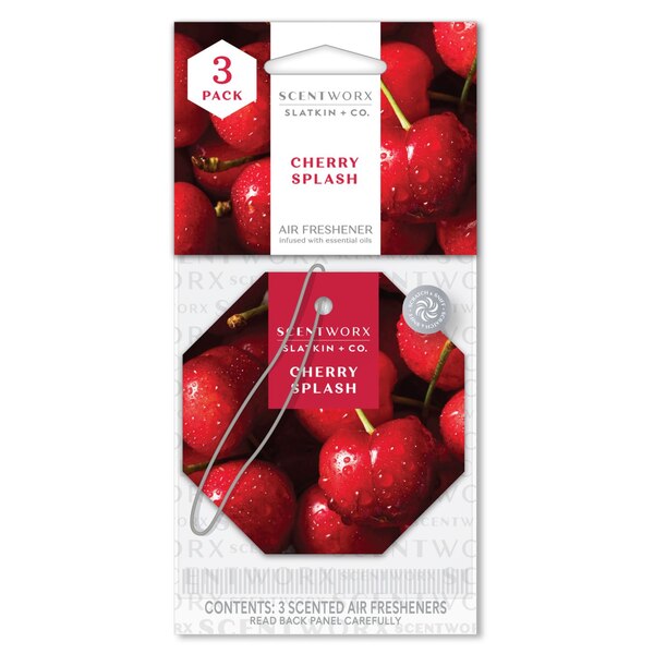 Scentworx Auto Air Freshener Hangers, Cherry Splash, 3 ct