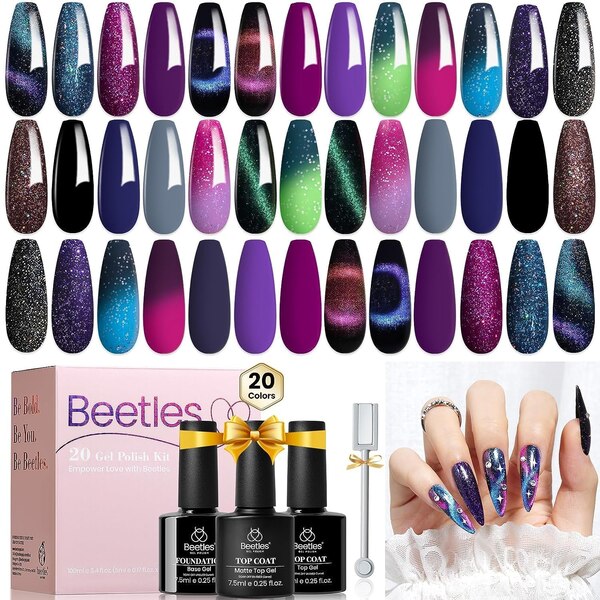 Beetles Gel Nail Polish Kit, 24 Pieces 