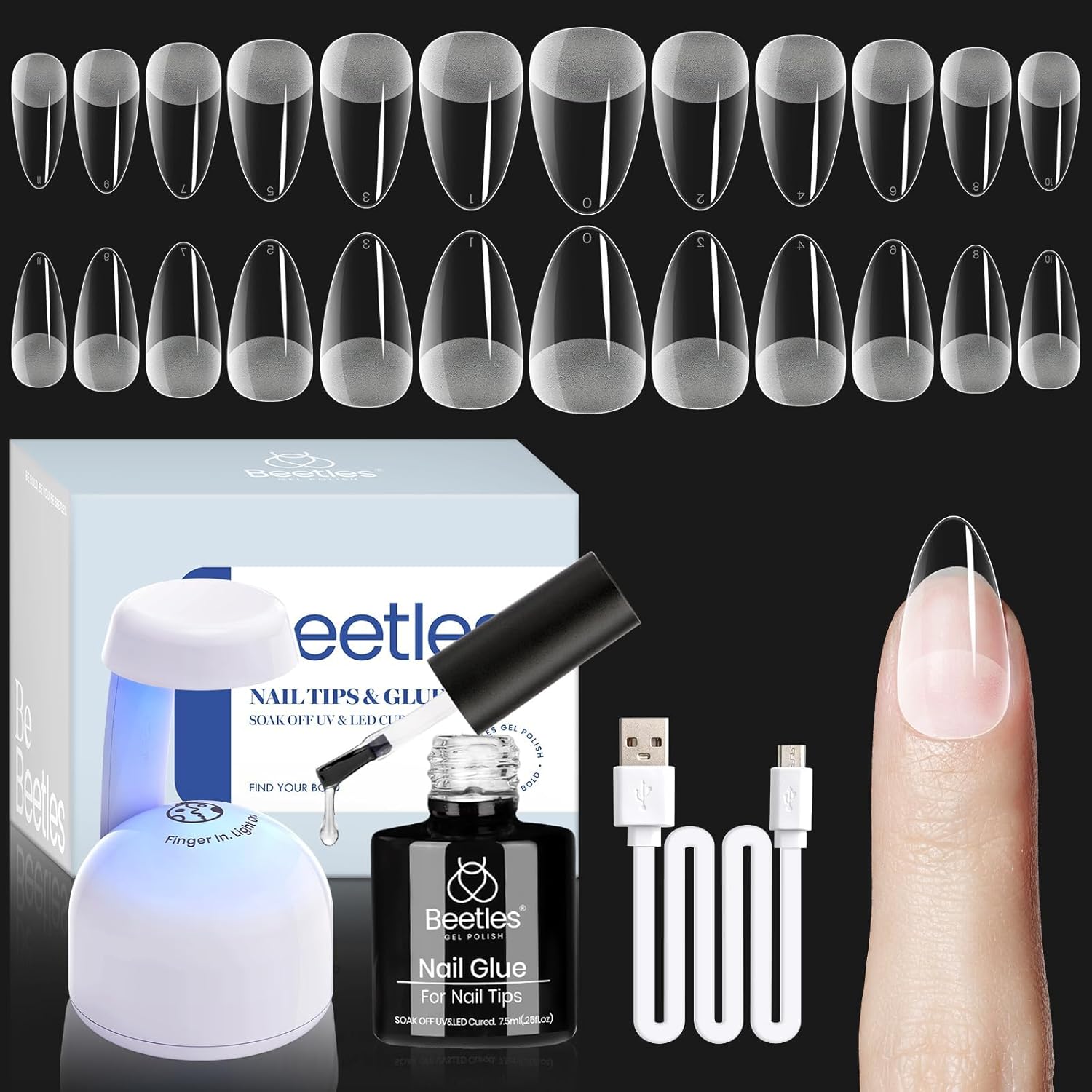 Beetles False Nail Tips, 1 CT