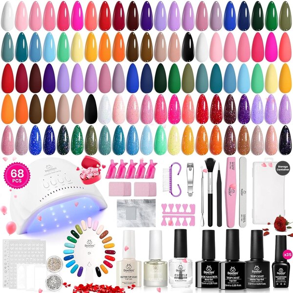 Beetles Gel Nail Polish Kit with UV Light