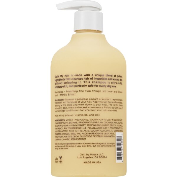 Hairitage Outta My Hair Gentle Daily Shampoo, 13 OZ