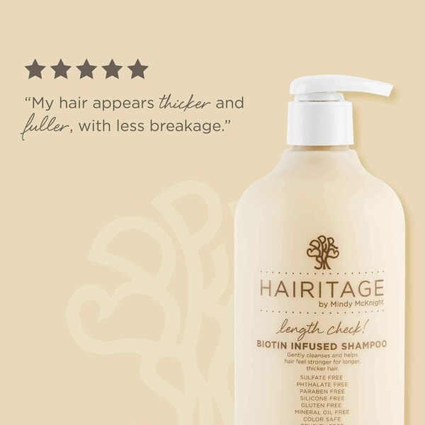 Hairitage Length Check Biotin Infused Shampoo, 13 OZ