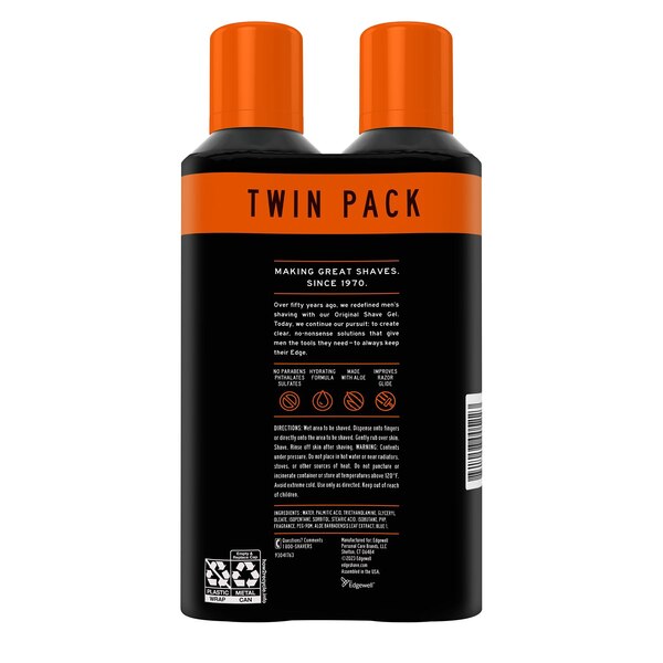 Edge Sensitive Skin Shave Gel with Aloe, 7 OZ, 2 Pack