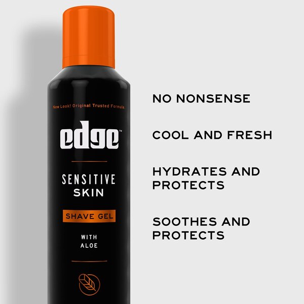 Edge Sensitive Skin Shave Gel with Aloe, 7 OZ, 2 Pack