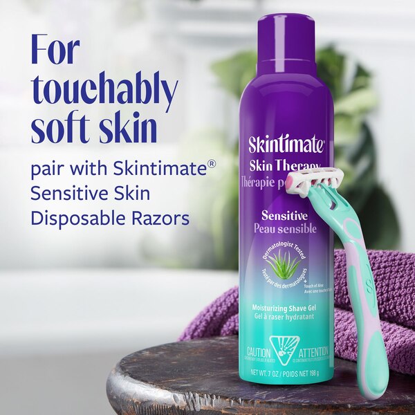 Skintimate Skin Therapy - Gel para afeitar para piel sensible, 7 oz