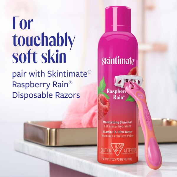 Skintimate Moisturizing Shave Gel, Raspberry Rain, 7 OZ, 2 CT