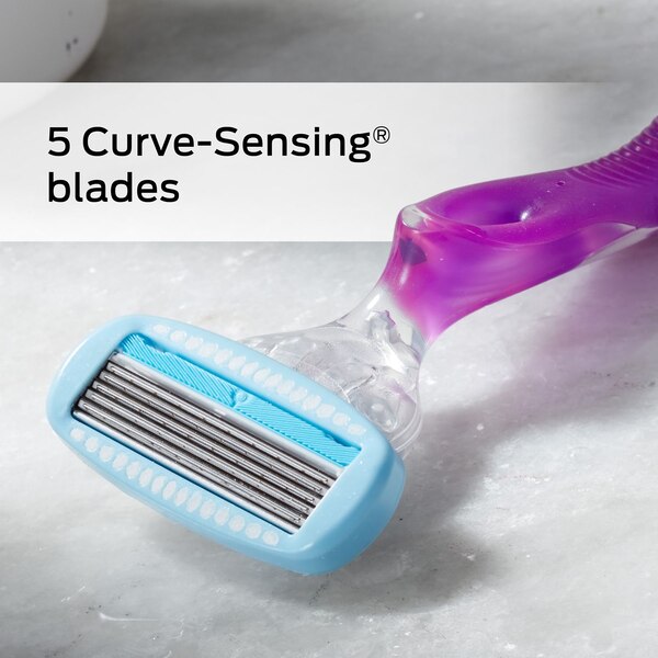 Shick Hydro Silk Moisture Care 5-Blade Razor + 2 Razor Blade Refills