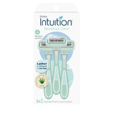 Schick Intuition Sensitive Care 4-Blade Razors, 3 CT, thumbnail image 1 of 8