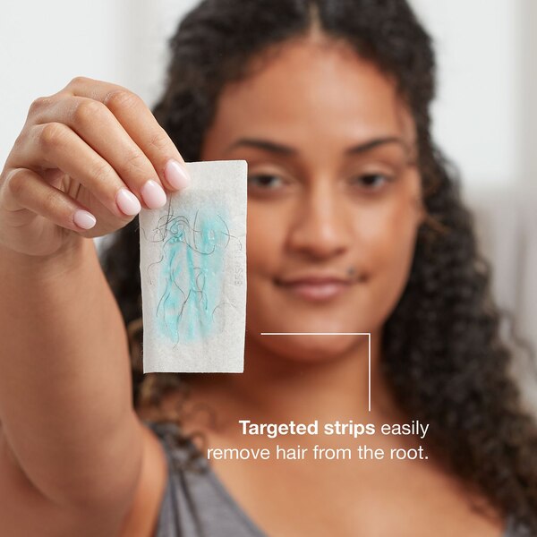 Schick Hydro Silk Ready-to-Use Targeted Waxing Strips Kit for Face & Pubic, 40 CT