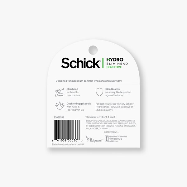 Schick Hydro Sensitive 3-Blade Razor Blade Refills, 5 CT