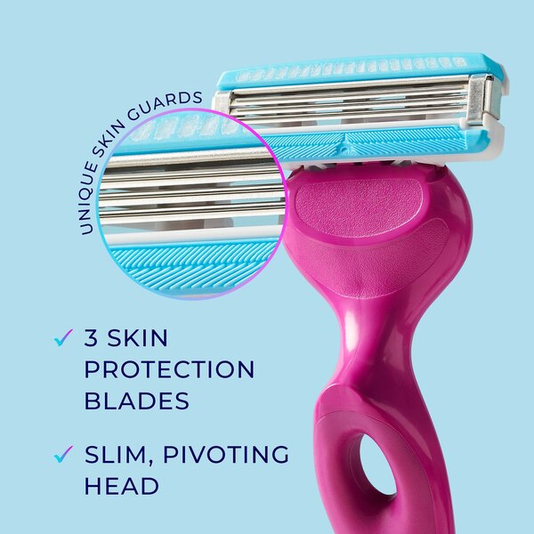 Schick Hydro Silk Ultimate Pubic Skin Protection 3-Blade Razor + 3 Razor Blade Refills