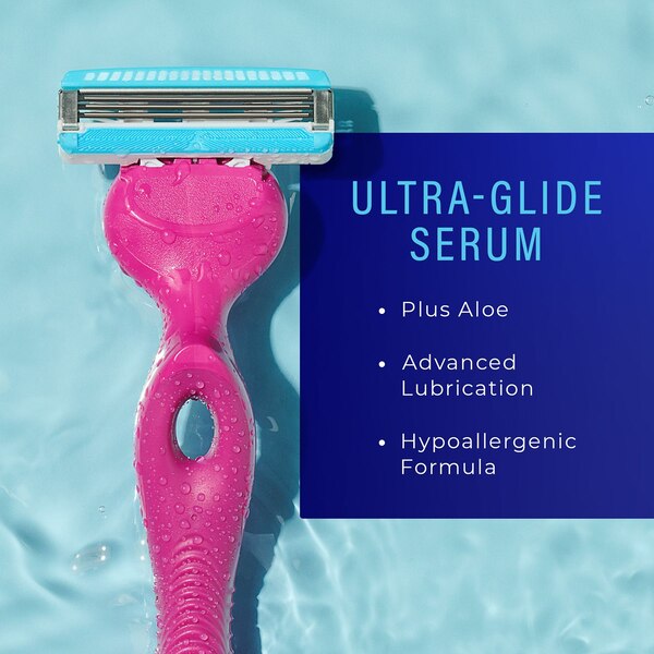 Schick Hydro Silk Ultimate Pubic Skin Protection 3-Blade Razor + 3 Razor Blade Refills