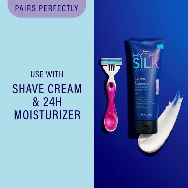 Schick Hydro Silk Ultimate Pubic Skin Protection 3-Blade Razors, 3 CT