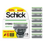 Schick Hydro Sensitive Men's 5-Blade Razor Blade Refills, thumbnail image
