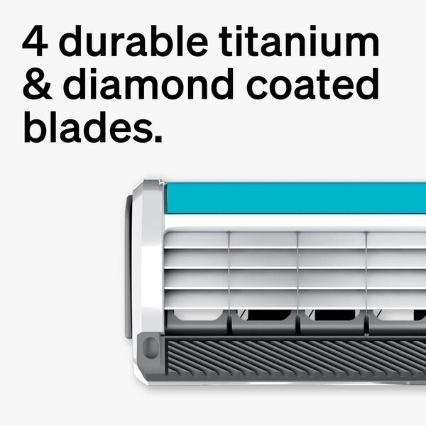 Schick Quattro Titanium 4-Blade Razor + 4 Razor Blade Refills