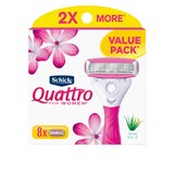 Schick Quattro 4-Blade Razor Blade Refills Value Pack, 8 CT, thumbnail image