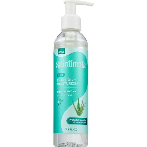 Skintimate Sensitive Skin 2-in-1 Shave Oil & Moisturizer, Fragrance Free, 7.3 OZ