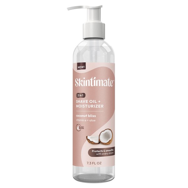 Skintimate 2-in-1 Shave Oil & Moistruizer, Coconut Bliss, 7.3 OZ