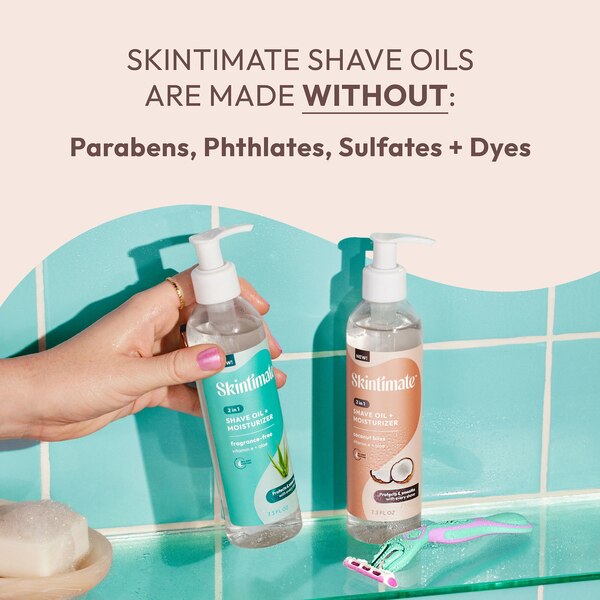 Skintimate 2-in-1 Shave Oil & Moistruizer, Coconut Bliss, 7.3 OZ