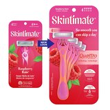 Skintimate Raspberry Rain 4-Blade Disposable Razors, 4 CT, thumbnail image