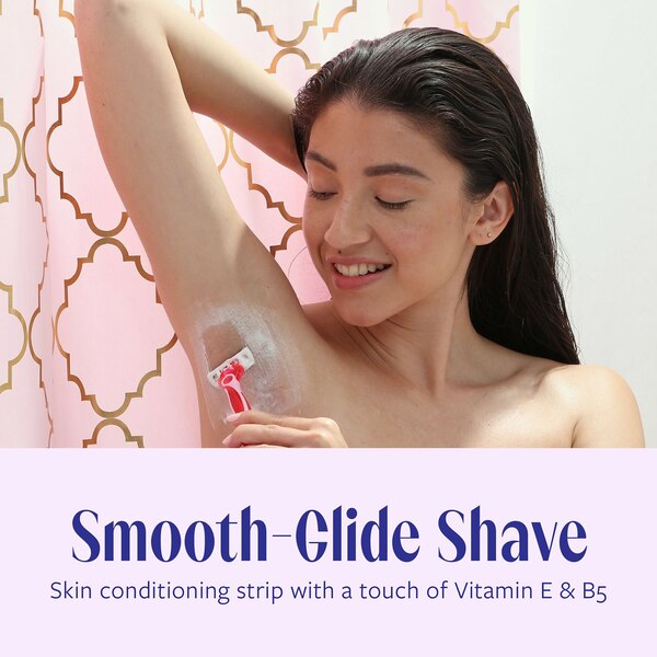 Skintimate Raspberry Rain 4-Blade Disposable Razors, 4 CT