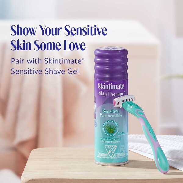 Skintimate Sensitive Skin 4-Blade Disposable Razors, 4 CT