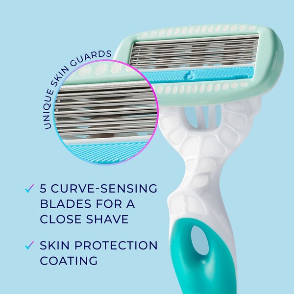Schick Hydro Silk Sensitive 5-Blade Disposable Razors, 2 PK
